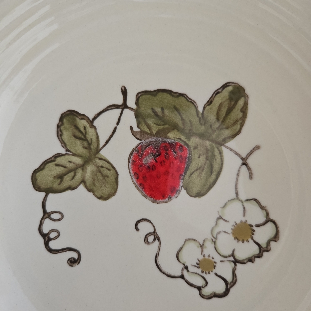 Set Of 6 Metlox Poppy Trail California Strawberry 7 in. Soup/ Salad Bowls - Picture 5 of 5